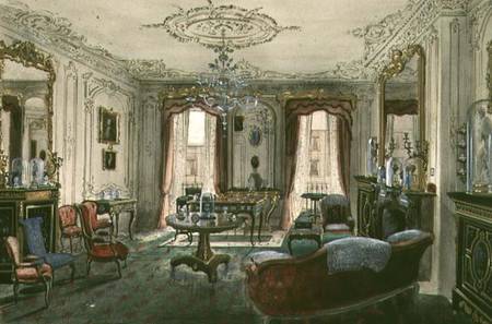 Interior of a drawing room in a town house de Samuel A. Rayner