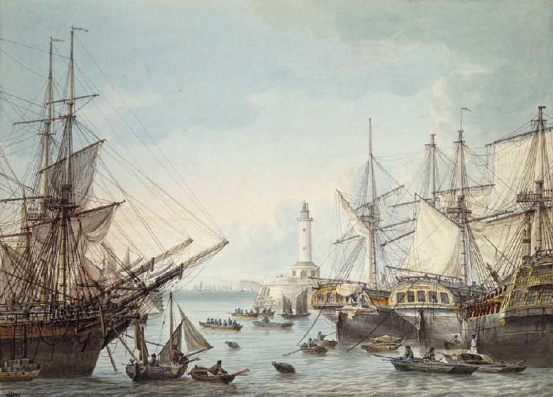 Die Hafeneinfahrt von Ramsgate de Samuel Atkins