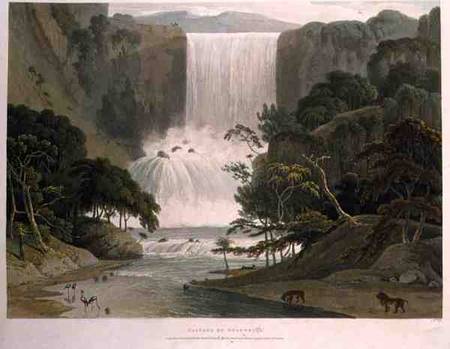 Cascade on Sneuwberg, plate 25 from 'African Scenery and Animals', engraved by the artist de Samuel Daniell