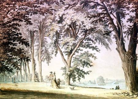Trees by the Thames opposite Hammersmith de Samuel Hieronymous Grimm