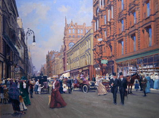 Buchanan Street in 1910 (oil on canvas) de Samuel Ireland