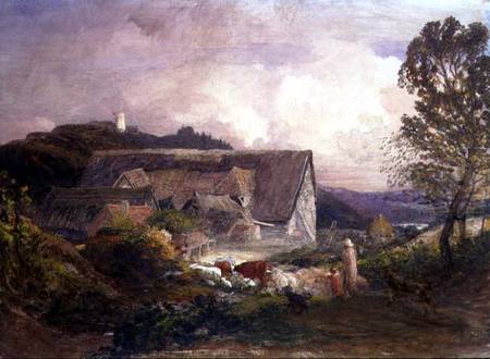 A Farmyard at Princes Risborough de Samuel Palmer