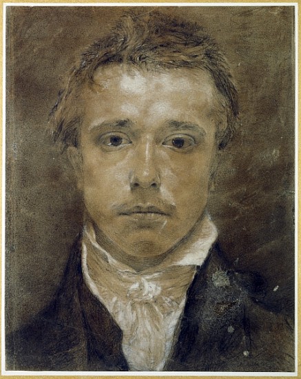 Self Portrait, c.1826 (black chalk heightened with white on paper) de Samuel Palmer