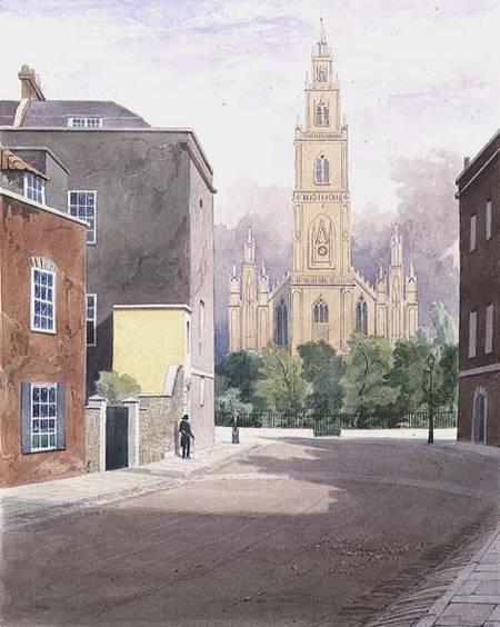 St. Paul's Church, Portland Square, from Surrey Street de Samuel R.W.S. Jackson