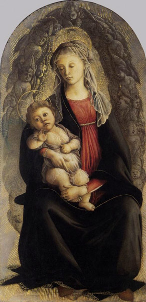 Madonna with child and a glory de Sandro Botticelli