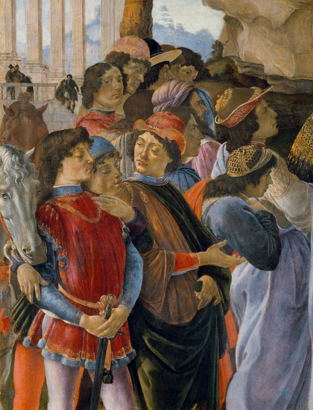 Botticelli / Adoration of Kings, Detail de Sandro Botticelli