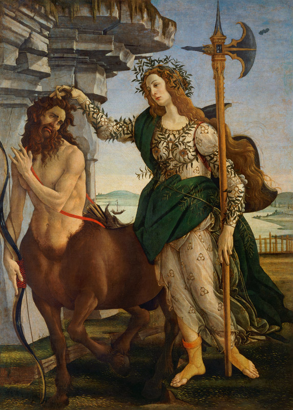 Athene and the Centaur de Sandro Botticelli