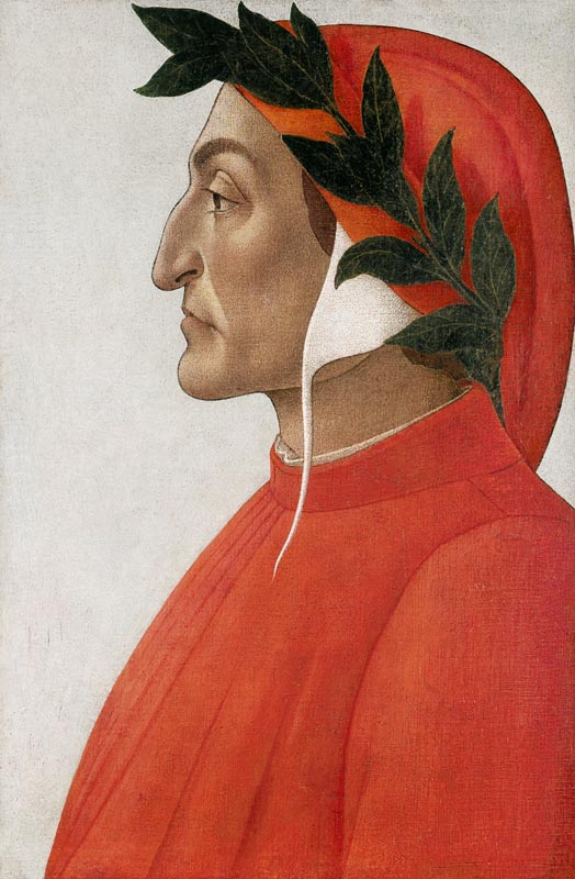 Retrato de Dante Alighieri. de Sandro Botticelli