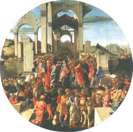 Adoration of the saints three kings de Sandro Botticelli
