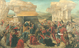 Die Anbetung der Hirten (unvollständig). de Sandro Botticelli