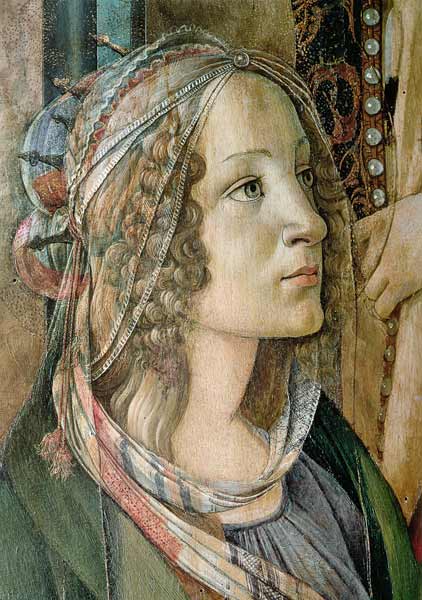 Detail of St. Catherine from the Altarpiece of San Barnaba de Sandro Botticelli