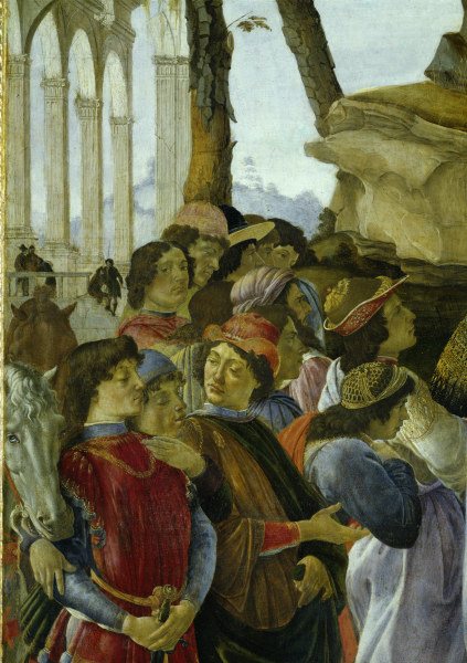 Botticelli / Adoration of Kings, Detail de Sandro Botticelli