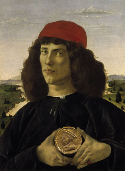 Botticelli / Portr.of a Stranger / 1488 de Sandro Botticelli