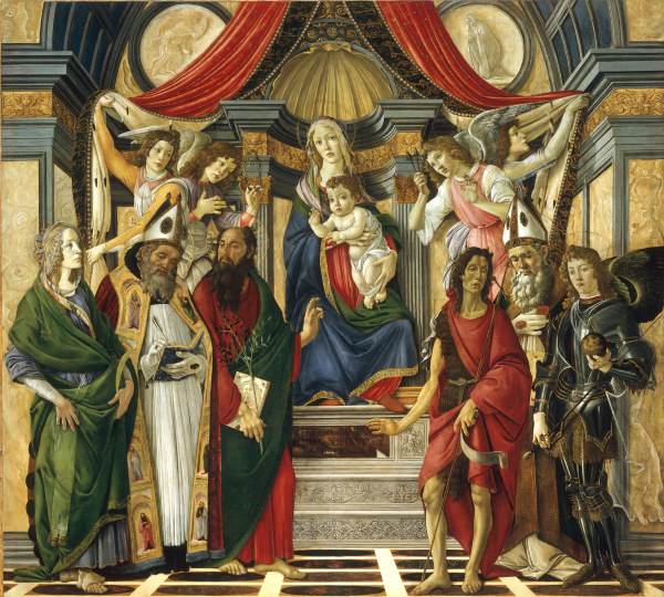 Botticelli, Enthroned Mary de Sandro Botticelli