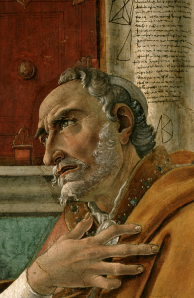 Botticelli, Hl. Augustinus, Ausschnitt de Sandro Botticelli