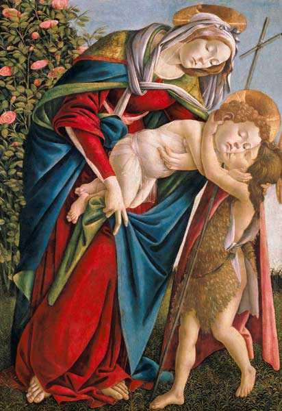 Madonna mit Kind und dem Johannesknaben. de Sandro Botticelli