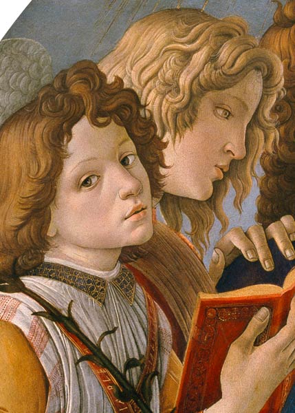 Botticelli, Heads of the group of angels de Sandro Botticelli