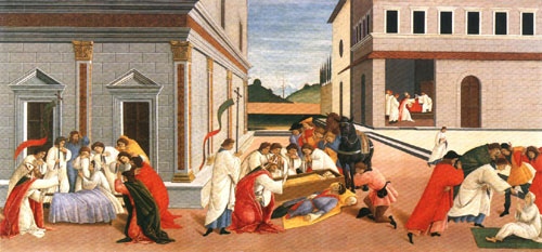 Three wonders of the sacred Zenobius de Sandro Botticelli