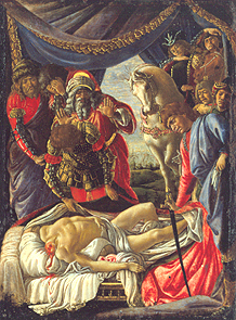 Die Entdeckung des getöteten Holofernes. de Sandro Botticelli