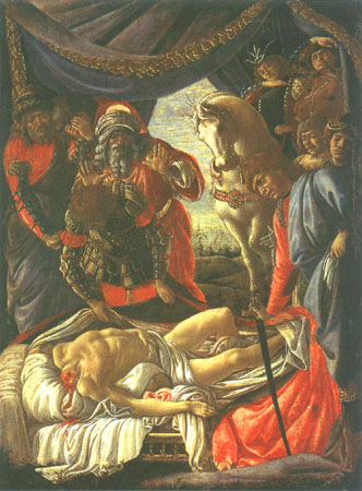 Discovery of the dead Holofernes de Sandro Botticelli