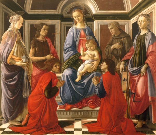 Enthroned Madonna & Saints / Botticelli de Sandro Botticelli