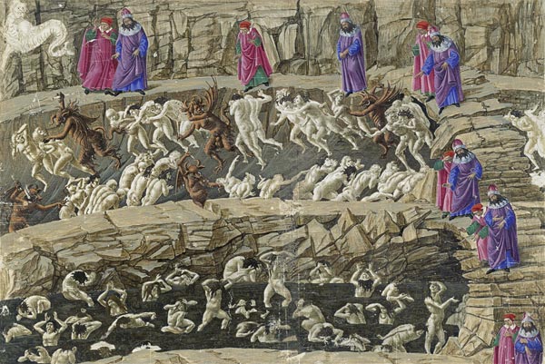 Illustration to the Divine Comedy by Dante Alighieri de Sandro Botticelli