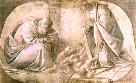 Nativity (pen & ink with gouache) de Sandro Botticelli