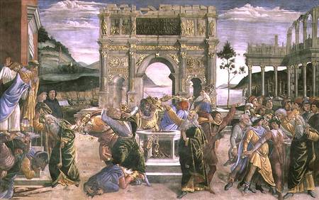 The Punishment of Korah, Dathan and Abiram de Sandro Botticelli