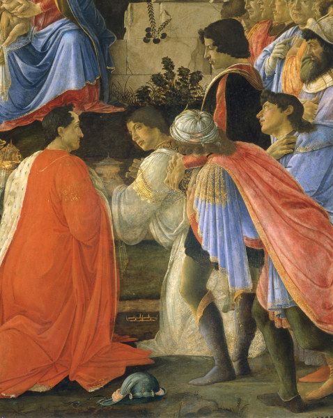 S.Botticelli, Adoration of Kings, Det. de Sandro Botticelli