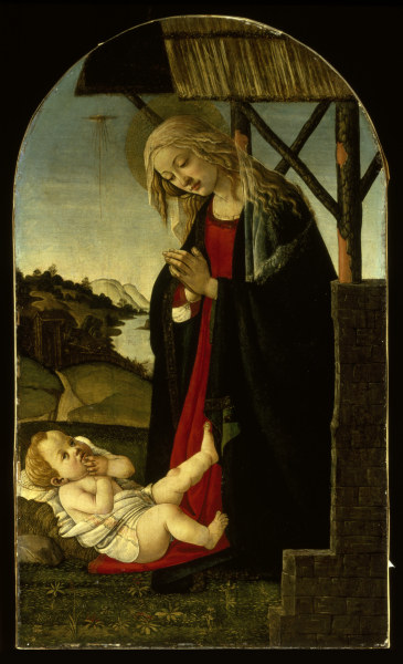 S.Botticelli, Madonna Adoring Christ. de Sandro Botticelli