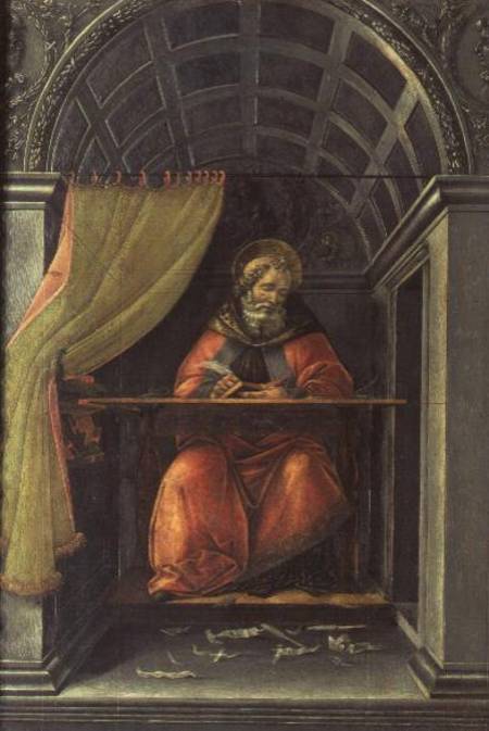 St.Augustine in his cell de Sandro Botticelli