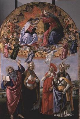 The Coronation of the Virgin (Altarpiece of St Mark) c.1480 (tempera on panel) de Sandro Botticelli
