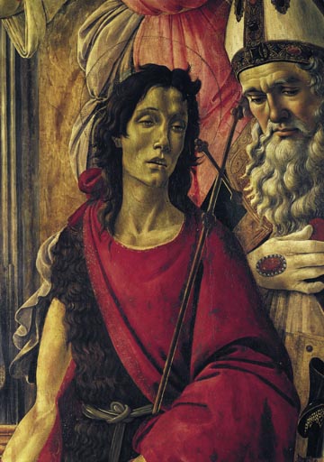 Thronende Madonna mit dem Kinde, Engeln und Heiligen de Sandro Botticelli
