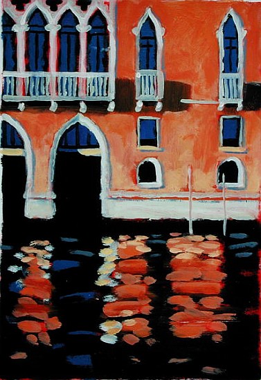 Palazzo, Venice (oil on card)  de Sara  Hayward