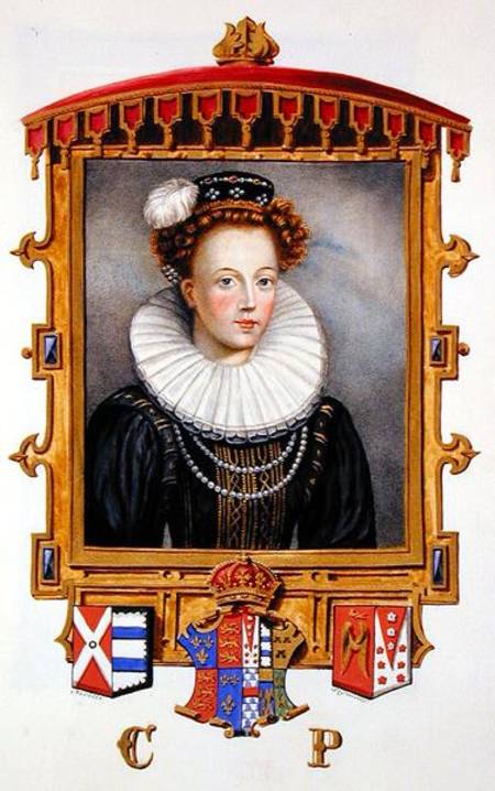 Portrait of Catherine Parr (1512-1548) Sixth Wife of Henry VIII as a Young Widow from 'Memoirs of th de Sarah Countess of Essex
