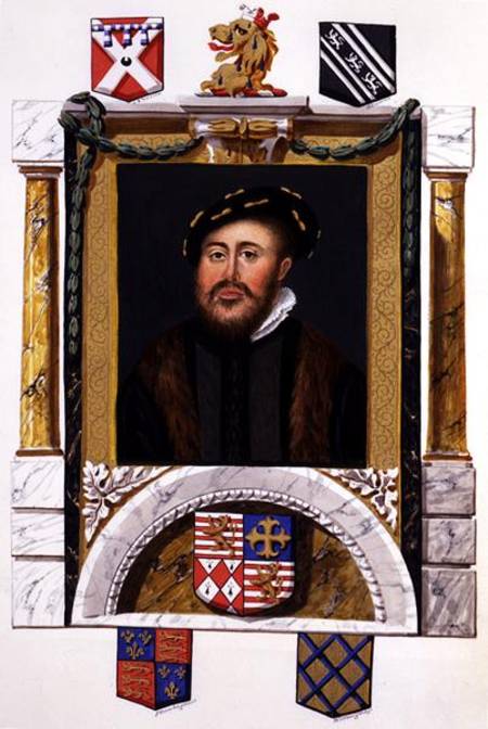 Portrait of Charles Brandon (1488-1545) Duke of Suffolk as a Young Man (w/c & gouache on paper) de Sarah Countess of Essex