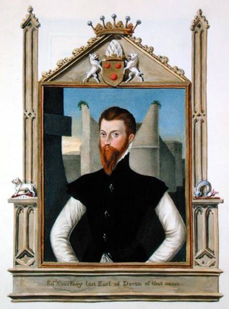 Portrait of Edward Courtenay (c.1526-56) Last Earl of Devonshire from 'Memoirs of the Court of Queen de Sarah Countess of Essex