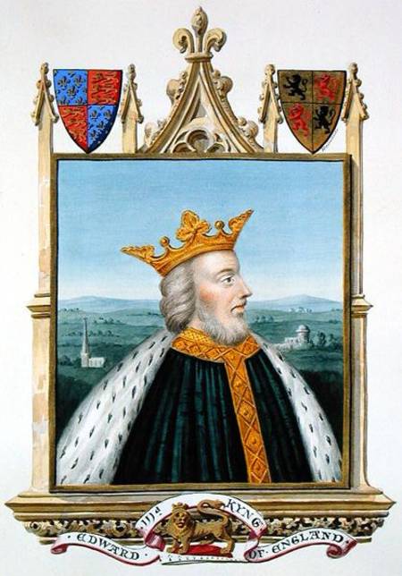 Portrait of Edward III (1312-77) King of England from 1327 from 'Memoirs of the Court of Queen Eliza de Sarah Countess of Essex