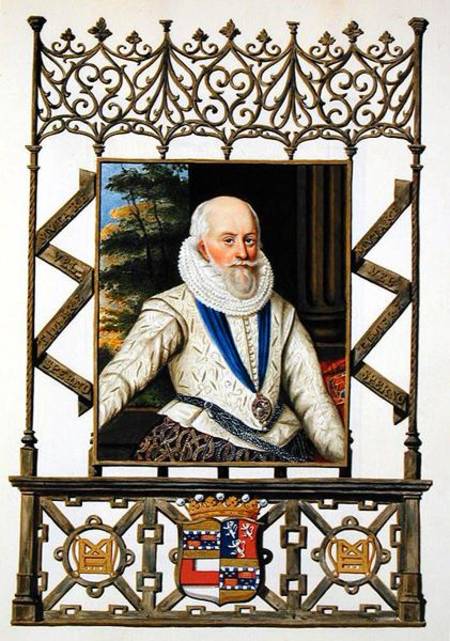 Portrait of Edward Somerset (1553-1628) 4th Earl of Worcester from 'Memoirs of the Court of Queen El de Sarah Countess of Essex