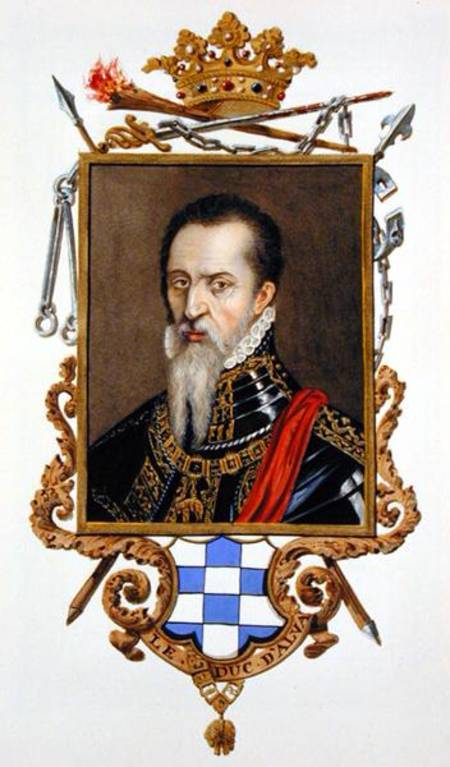 Portrait of Ferdinand Alvarez de Toledo Duke of Alva from 'Memoirs of the Court of Queen Elizabeth' de Sarah Countess of Essex