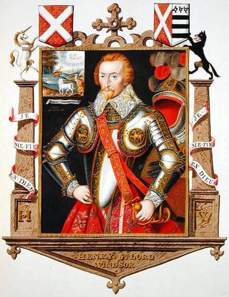 Portrait of Henry, 5th Lord Windsor (1562-1615) from 'Memoirs of the Court of Queen Elizabeth' de Sarah Countess of Essex
