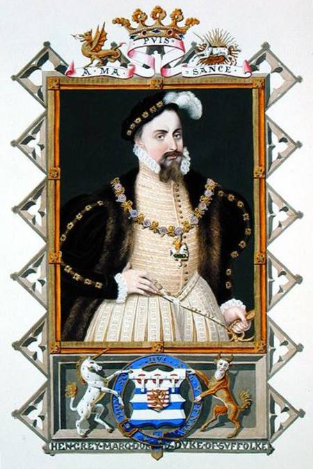Portrait of Henry Grey (d.1554) Duke of Suffolk from 'Memoirs of the Court of Queen Elizabeth' de Sarah Countess of Essex