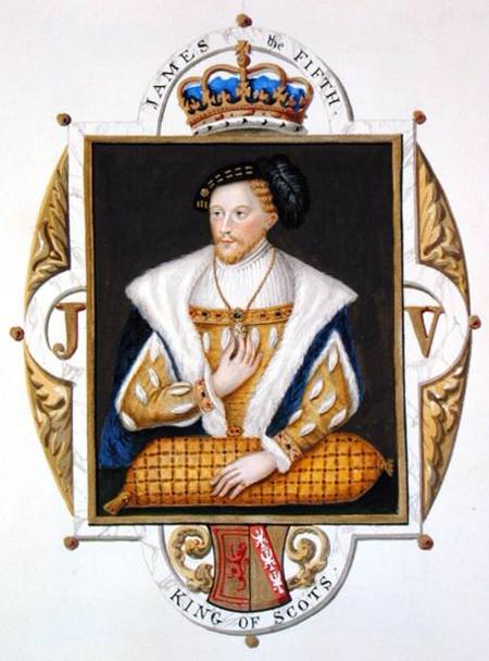 Portrait of James V (1512-42) King of Scotland from 'Memoirs of the Court of Queen Elizabeth' de Sarah Countess of Essex