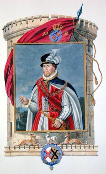 Portrait of John Dudley (1502?-53) Duke of Northumberland from 'Memoirs of the Court of Queen Elizab de Sarah Countess of Essex