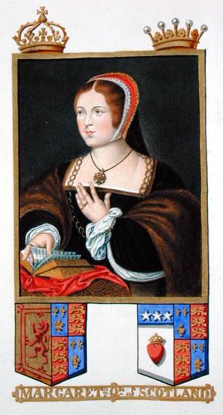 Portrait of Margaret Tudor (1489-1541) Queen of Scotland from 'Memoirs of the Court of Queen Elizabe de Sarah Countess of Essex