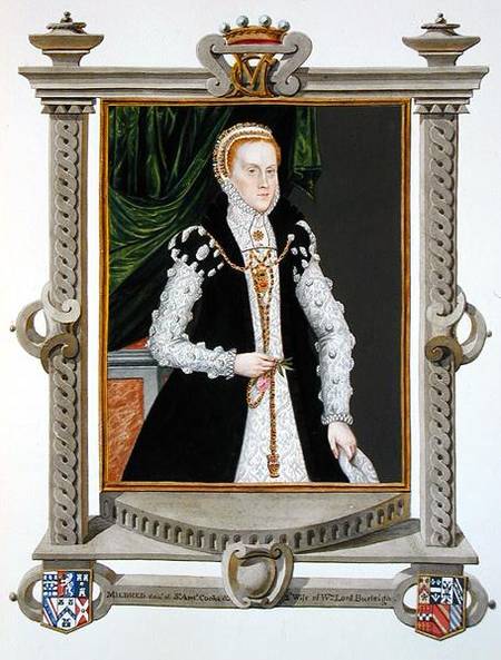 Portrait of Mildred Cooke, Lady Burghley from 'Memoirs of the Court of Queen Elizabeth' de Sarah Countess of Essex