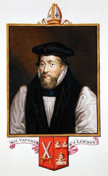 Portrait of Richard Vaughan (c.1550-1607) Bishop of London from 'Memoirs of the Court of Queen Eliza de Sarah Countess of Essex