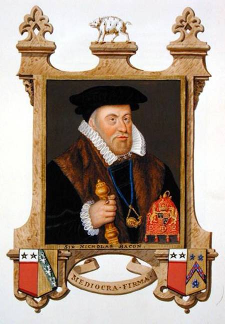 Portrait of Sir Nicholas Bacon (1509-79) from 'Memoirs of the Court of Queen Elizabeth' de Sarah Countess of Essex