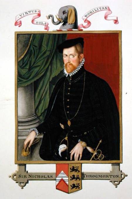 Portrait of Sir Nicholas Throckmorton (1515-71) from 'Memoirs of the Court of Queen Elizabeth' de Sarah Countess of Essex