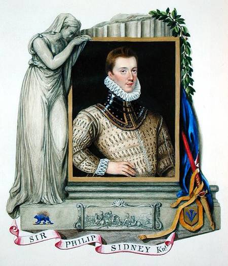 Portrait of Sir Philip Sidney (1554-86) from 'Memoirs of the Court of Queen Elizabeth' de Sarah Countess of Essex